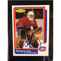 AUTOGRAPHED 1986-1987 O-PEE-CHEE Patrick Roy Montreal Canadiens #53 Rookie Card