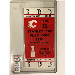 1981 STANLEY CUP PLAYOFFS TICKET STUB (CALGARY FLAMES)