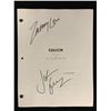 Image 1 : CHUCK "THE PILOT" AUTOGRAPHED TELEVISION DRAFT BY ZACHARY LEVI & JOSHUA GOMEZ