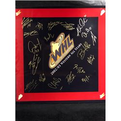 2002-03 WESTERN ALL STARS TEAM  AUTOGRAPHED 16" X 16" PRINT