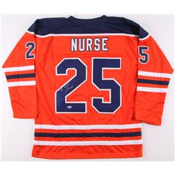 Darnell Nurse Signed Oilers Jersey Inscribed "To Mike" (Beckett COA)