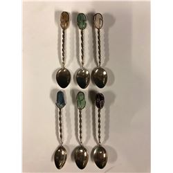 SILVER AND GEMSTONE SPOONS