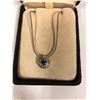 Image 2 : STERLING SILVER NECKLACE WITH PENDANT AND STONE