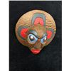 Image 3 : SIGNED NATIVE ART WOODEN WALL MASK (6")