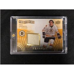 2014 Upper Deck Trilogy Tryptichs Jerseys Phil Esposito Boston Bruins Card