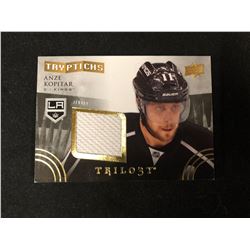2014-15 Upper Deck Trilogy Hockey Tryptichs Jersey Anze Kopitar