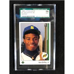 1989 UPPER DECK #1 KEN GRIFFEY JR. ROOKIE (SGC 96 MINT)