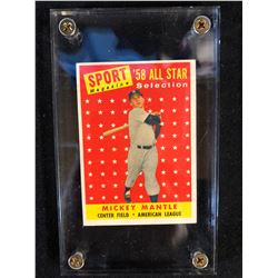 1958 Topps #487 Mickey Mantle All Star New York Yankees Baseball Card