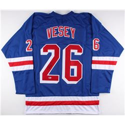 Jimmy Vesey Signed Rangers Jersey (Beckett COA)