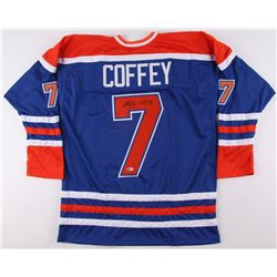 Paul Coffey Signed Oilers Jersey Inscribed "H.O.F. 04" (Beckett COA)
