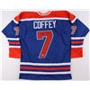 Image 1 : Paul Coffey Signed Oilers Jersey Inscribed "H.O.F. 04" (Beckett COA)