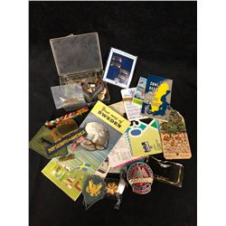 COLLECTIBLE MAPS, PATCHES, PINS LOT