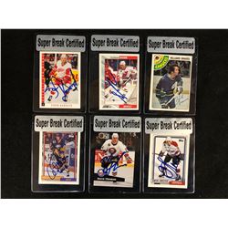 SUPER BREAK CERTIFIED AUTOGRAPHED HOCKEY CARD LOT