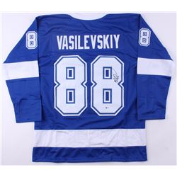 Andrei Vasilevskiy Signed Lightning Jersey (Beckett COA)
