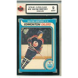 1979-80 O-PEE-CHEE #18 WAYNE GRETZKY ROOKIE CARD (9 MINT) KSA GRADED