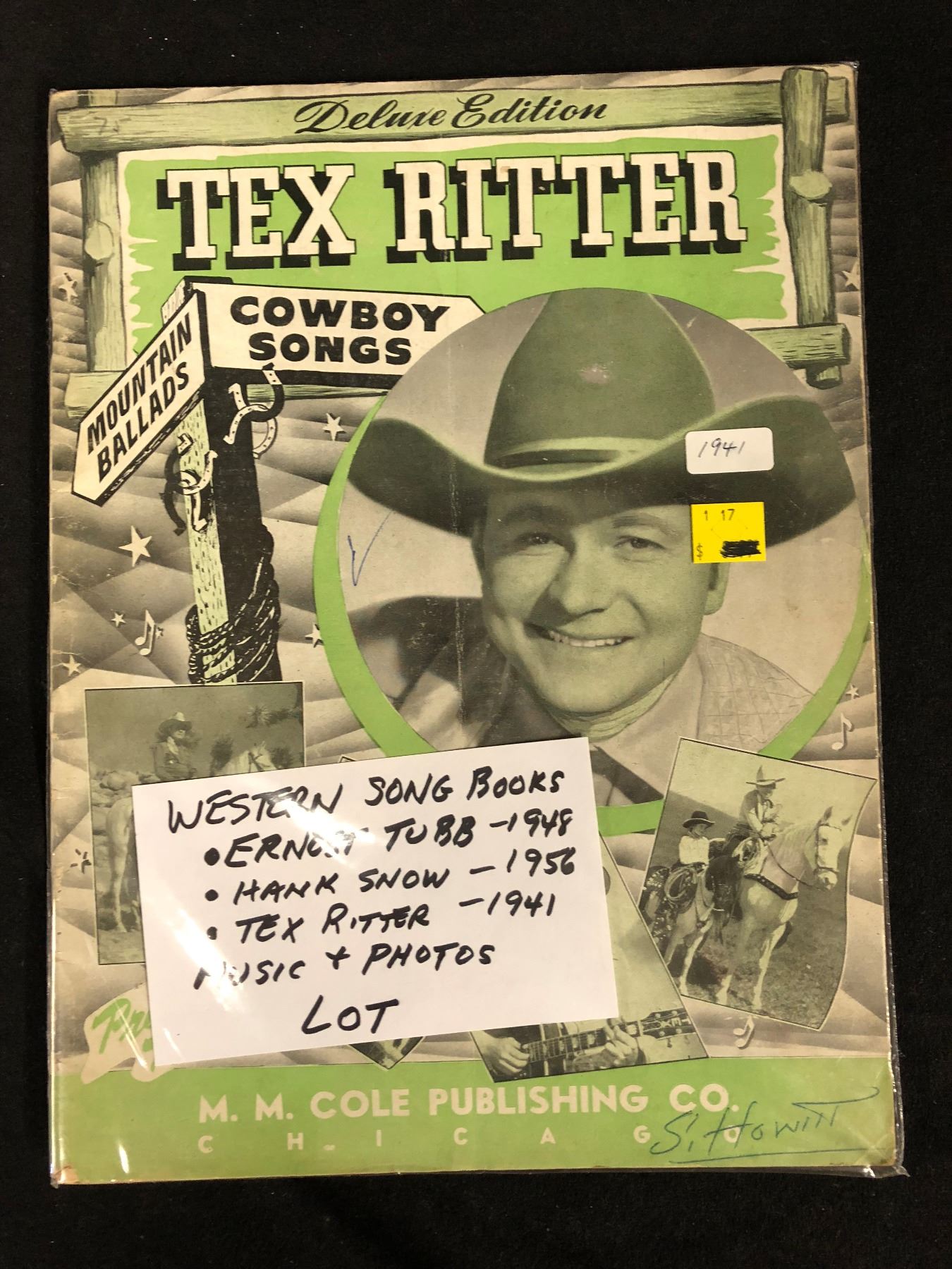 WESTERN SONG BOOKS (TEX RITTER 1941) MUSIC & PHOTOS