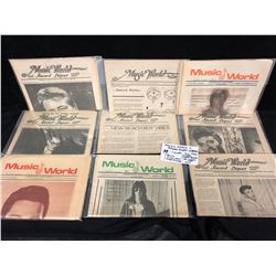 1979-80 MUSIC WORLD & RECORD DIGEST WEEKLY (10 ISSUES) ELVIS, BUDDY HOLLY, LITTLE RICHARD & MORE
