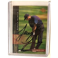 SERGIO GARCIA AUTOGRAPHED UPPER DECK GOLF CARD