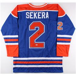 Andrej Sekera Signed Oilers Jersey (Beckett COA)