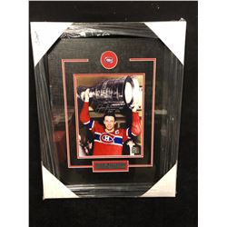 JEAN BELIVEAU AUTOGRAPHED 16" X 20" FRAMED PHOTO (MONTREAL CANADIENS) W/ COA