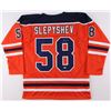 Image 1 : Anton Slepyshev Signed Oilers Jersey (Beckett COA)