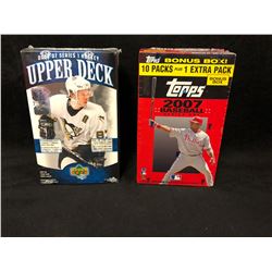 2006-07 UPPER DECK SERIES 1 HOCKEY CARDS BOX & 2007 TOPPS BASEBALL CARDS BONUS BOX