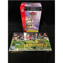 2007 FLEER ULTRA FOOTBALL CARD BOX & 2008 UPPER DECK ROOKIE PREMIERE NFL CARD BOX SET