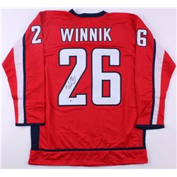 Daniel Winnik Signed Capitals Jersey (Beckett COA)