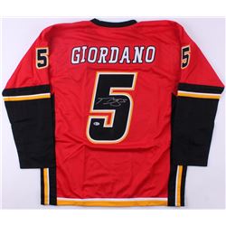 Mark Giordano Signed Flames Captain's Jersey (Beckett COA)