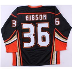 John Gibson Signed Ducks Jersey (Beckett COA)