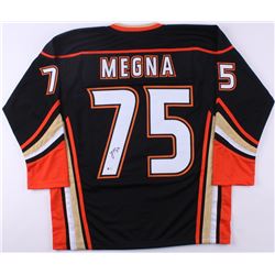 Jaycob Megna Signed Ducks Jersey (Beckett COA)