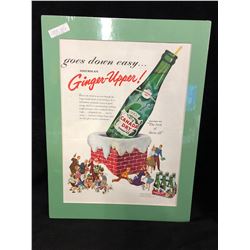 1940'S CANADA DRY MATTED ADVERTISING PRINT (12" X 16")