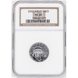 2002 $25 Platinum American Eagle Coin NGC MS69