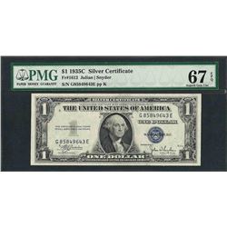 1935C $1 Silver Certificate Note Fr.1612 PMG Superb Gem Uncirculated 67EPQ