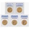 Image 1 : Lot of (5) 1900 $20 Liberty Head Double Eagle Gold Coins PCGS MS62