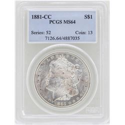 1881-CC $1 Morgan Silver Dollar Coin PCGS MS64
