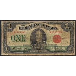 1923 $1 Dominion of Canada Note