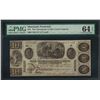 Image 1 : 1800's $10 Chesapeake & Ohio Canal Company Obsolete Note PMG Choice Uncirculated