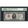 Image 1 : 1928C $5 Legal Tender Note Fr.1528 PMG Choice Uncirculated 64EPQ