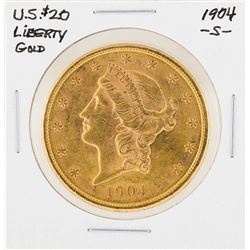 1904-S $20 Liberty Head Double Eagle Gold Coin