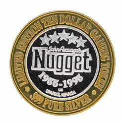 .999 Silver John Ascuagas Nugget Sparks, NV $10 Casino Gaming Token Limited Edit