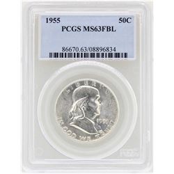 1955 Franklin Half Dollar Coin NGC MS63FBL