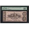 Image 1 : 1862 $10 Confederate States of America Note T-52 PMG Choice Very Fine 35