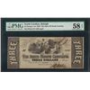 Image 1 : 1863 $3 The State of North Carolina Obsolete Note PMG Choice About Uncirculated