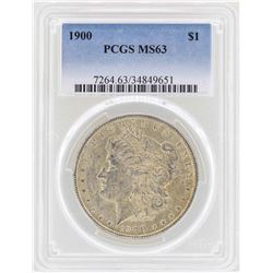 1900 $1 Morgan Silver Dollar Coin PCGS MS63