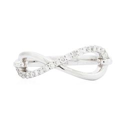 14KT White Gold 0.21 ctw Diamond Infinity Ring