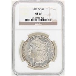 1898-O $1 Morgan Silver Dollar Coin NGC MS65