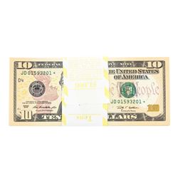 Pack of (100) Consecutive 2009 $10 Federal Reserve STAR Notes