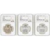 Image 1 : Lot of (3) 1985Mo 1 Onza Silver Libertad Coins NGC MS66