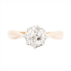 14KT Rose and White Gold Ladies 0.94 ctw Diamond  Ring